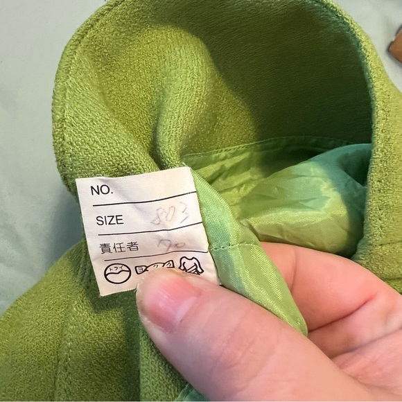 CTM High Waist Shorts Lime Green Wide Leg - Picture 9 of 9